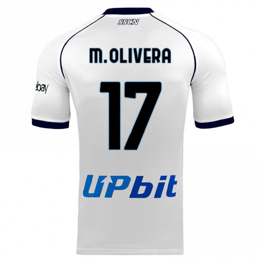 メンズフットボールマティアス・オリベラ#17白アウェイシャツ2023/24ジャージーユニフォーム