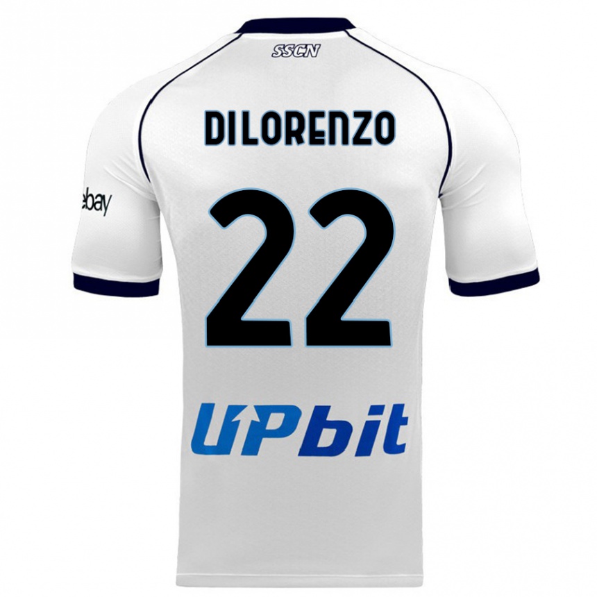 メンズフットボールジョバンニ・ディ・ロレンツォ#22白アウェイシャツ2023/24ジャージーユニフォーム