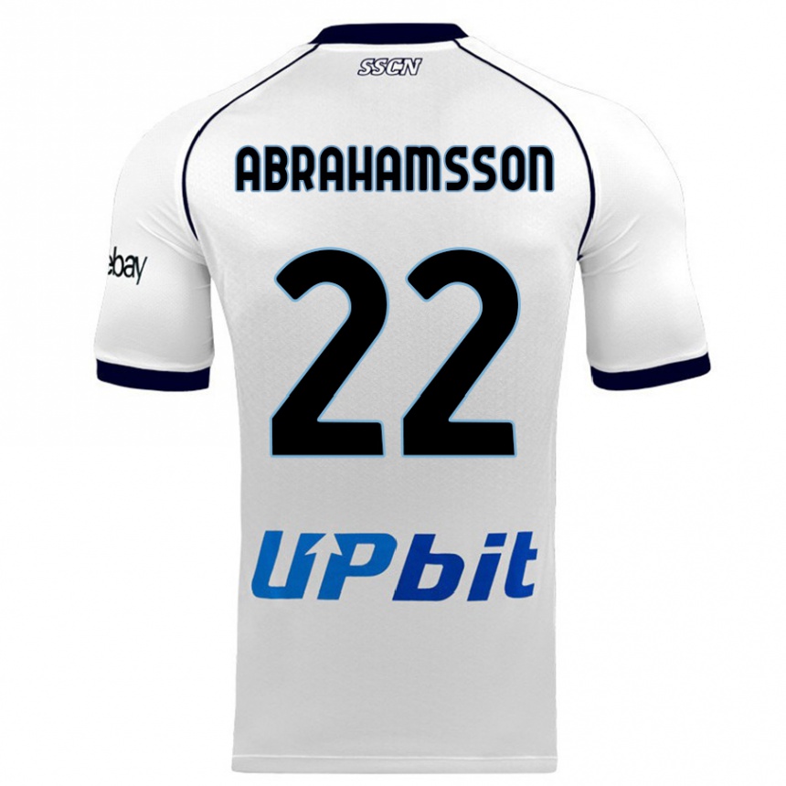 メンズフットボールセイデ・アブラハムソン#22白アウェイシャツ2023/24ジャージーユニフォーム