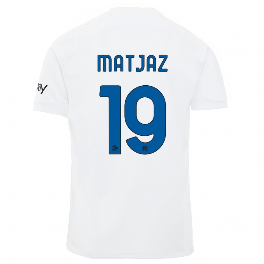 メンズフットボールサモ・マチャズ#19白アウェイシャツ2023/24ジャージーユニフォーム