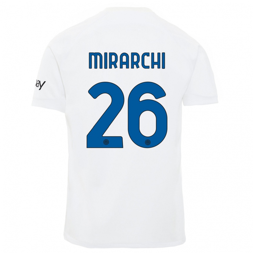 メンズフットボールマティア・ミラルキ#26白アウェイシャツ2023/24ジャージーユニフォーム