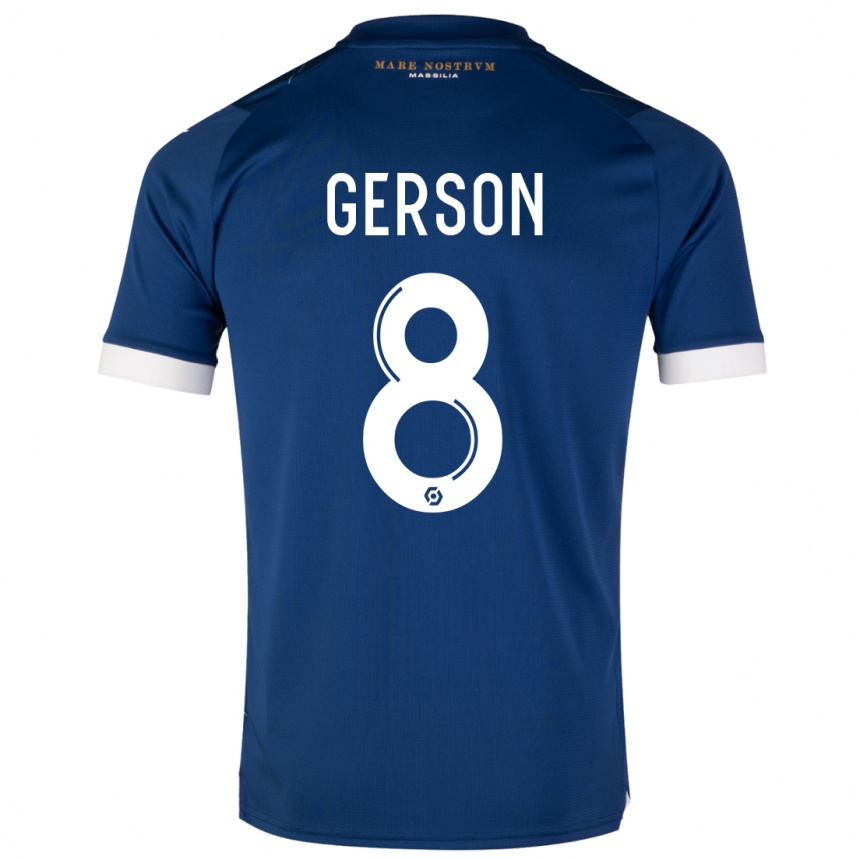 メンズフットボールゲルソン#8濃紺アウェイシャツ2023/24ジャージーユニフォーム