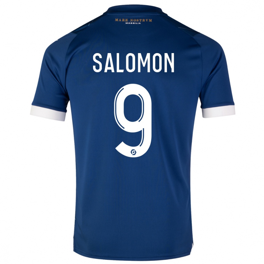メンズフットボールマエバ サロモン#9濃紺アウェイシャツ2023/24ジャージーユニフォーム