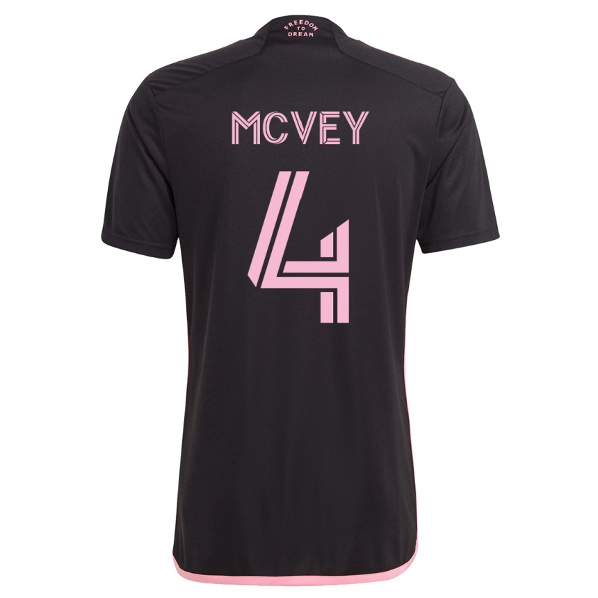 メンズフットボールクリストファー・マクベイ#4黒アウェイシャツ2023/24ジャージーユニフォーム