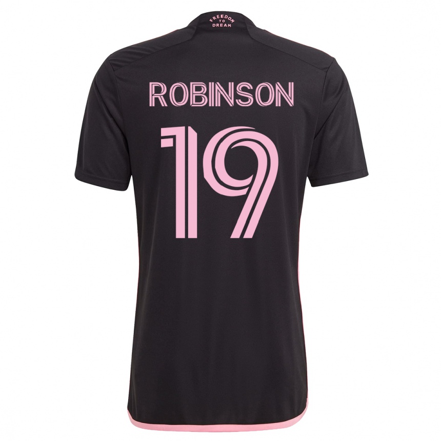 メンズフットボールロビー・ロビンソン#19黒アウェイシャツ2023/24ジャージーユニフォーム