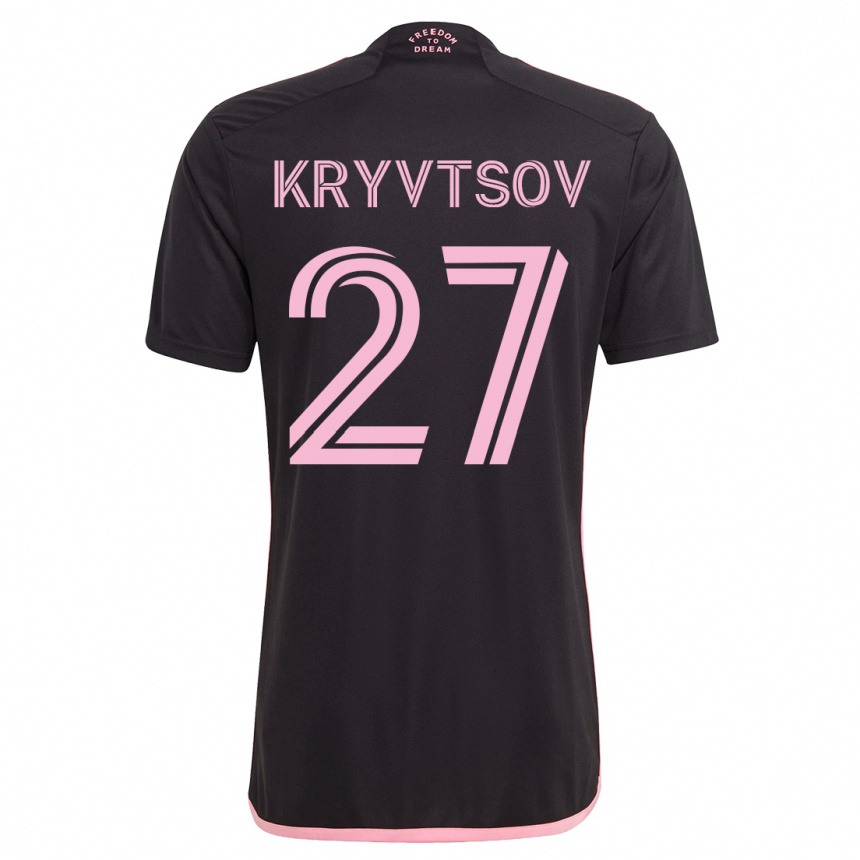 メンズフットボールセルゲイ・クリフツォフ#27黒アウェイシャツ2023/24ジャージーユニフォーム