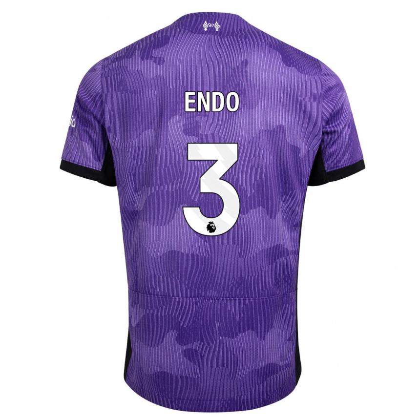 メンズフットボール远藤航#3紫サードユニフォームシャツ2023/24ジャージーユニフォーム