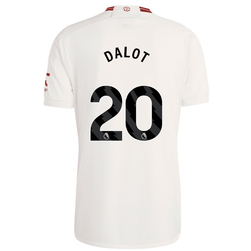メンズフットボールディオゴ・ダロト#20白サードユニフォームシャツ2023/24ジャージーユニフォーム