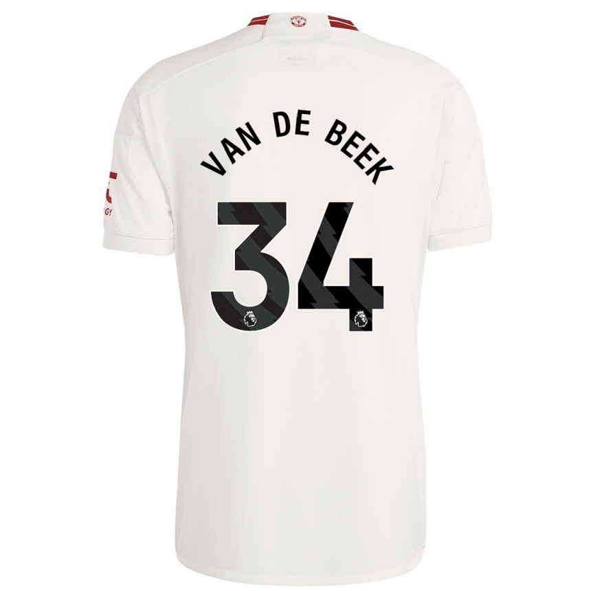 メンズフットボールドニー・ファン・デ・ベーク#34白サードユニフォームシャツ2023/24ジャージーユニフォーム