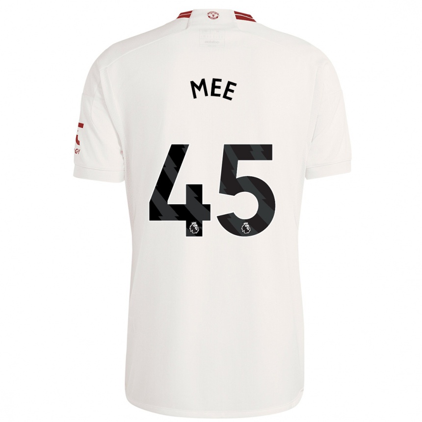 メンズフットボールダーモット・ミー#45白サードユニフォームシャツ2023/24ジャージーユニフォーム