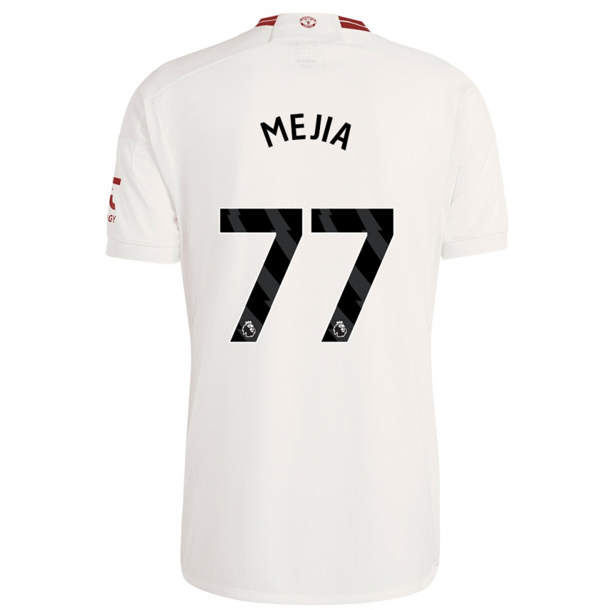 メンズフットボールホセ・マテオ・メヒア・ピエドライタ#77白サードユニフォームシャツ2023/24ジャージーユニフォーム