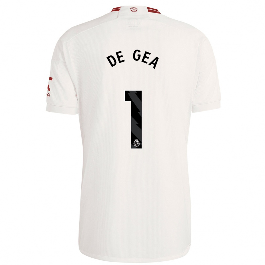 メンズフットボールダビド・デ・ヘア#1白サードユニフォームシャツ2023/24ジャージーユニフォーム