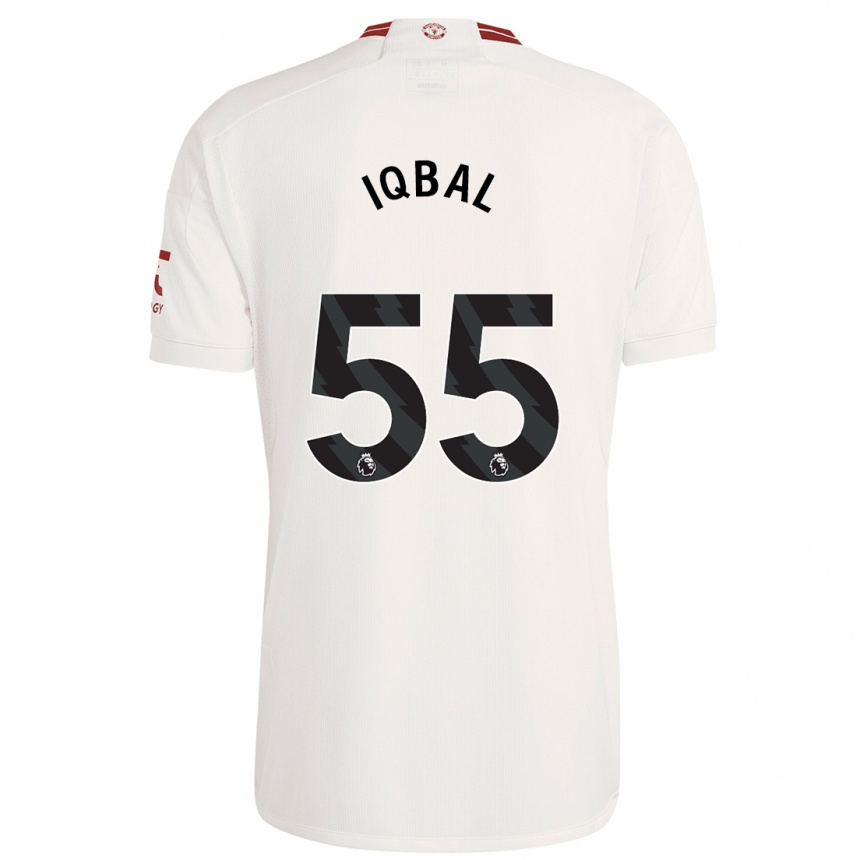 メンズフットボールジダン・アーマー・イクバル#55白サードユニフォームシャツ2023/24ジャージーユニフォーム