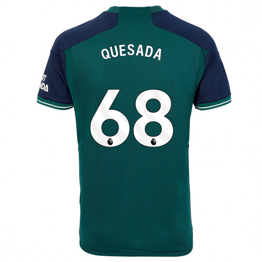 メンズフットボールエリアン・ケサーダ・ソーン#68緑サードユニフォームシャツ2023/24ジャージーユニフォーム