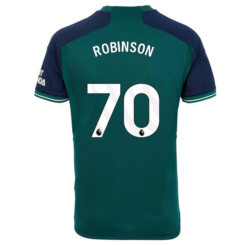 メンズフットボールジョシュ・ロビンソン#70緑サードユニフォームシャツ2023/24ジャージーユニフォーム