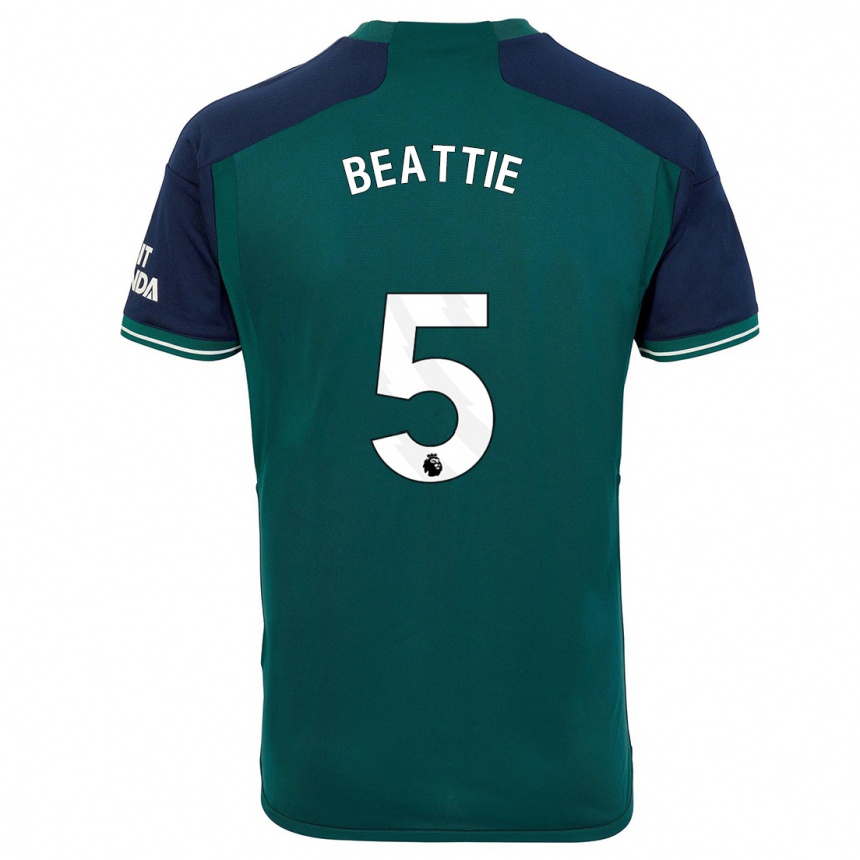 メンズフットボールジェニファー・ビーティー#5緑サードユニフォームシャツ2023/24ジャージーユニフォーム