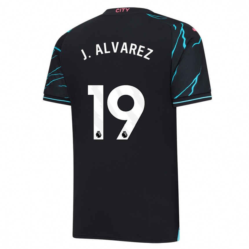 メンズフットボールフリアン・アルバレス#19濃紺サードユニフォームシャツ2023/24ジャージーユニフォーム