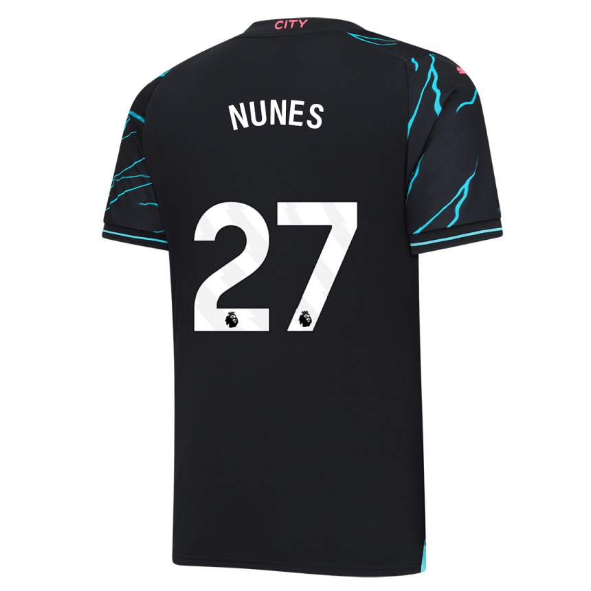 メンズフットボールマテウス・ヌネス#27濃紺サードユニフォームシャツ2023/24ジャージーユニフォーム