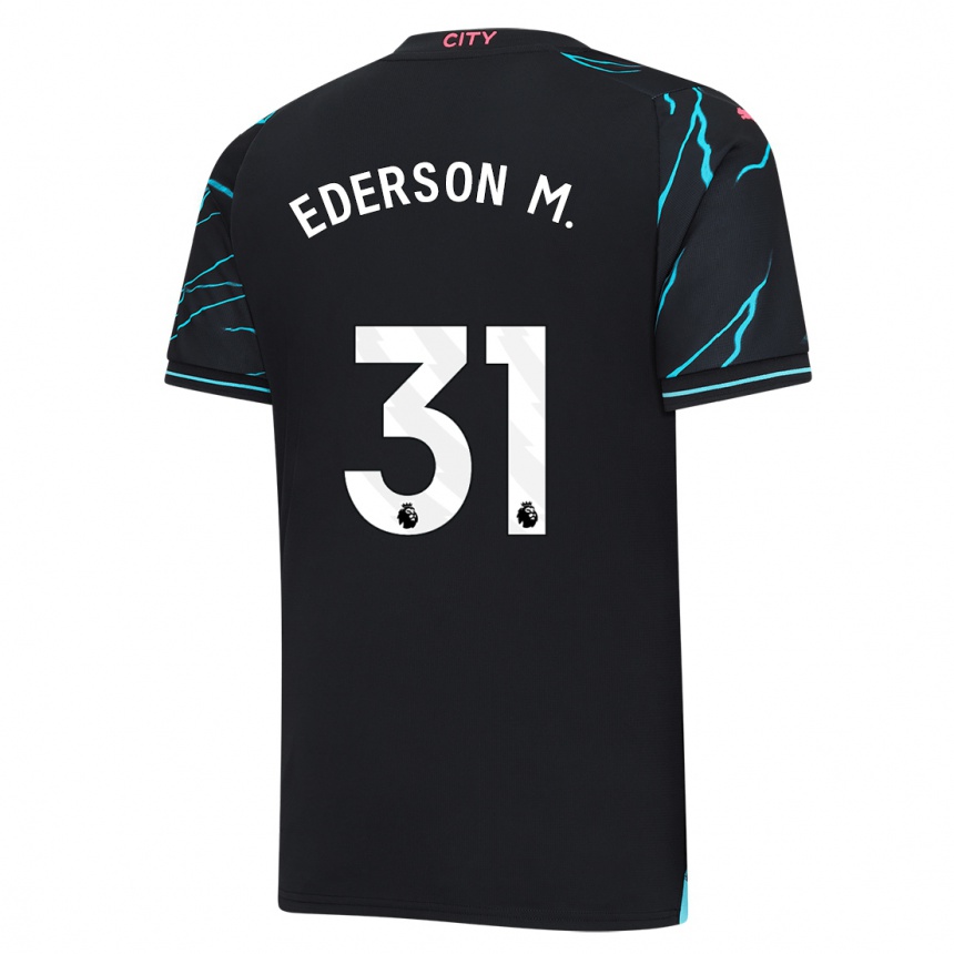 メンズフットボールエデルソン・モラエス#31濃紺サードユニフォームシャツ2023/24ジャージーユニフォーム