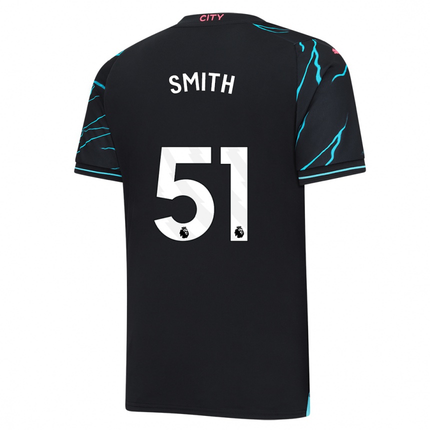 メンズフットボールアイザック・スミス#51濃紺サードユニフォームシャツ2023/24ジャージーユニフォーム