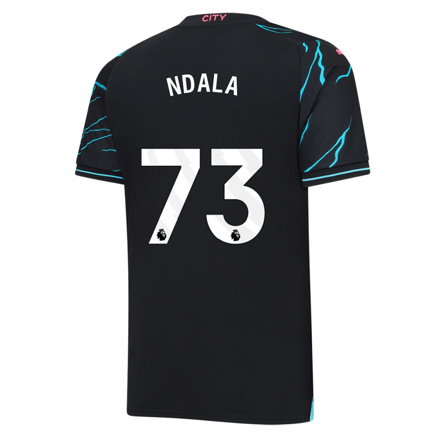 メンズフットボールジョエル・ンダラ#73濃紺サードユニフォームシャツ2023/24ジャージーユニフォーム
