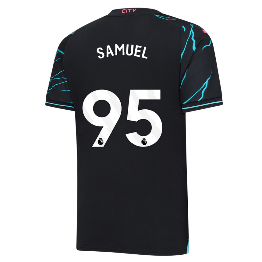 メンズフットボールラカイル・サミュエル#95濃紺サードユニフォームシャツ2023/24ジャージーユニフォーム