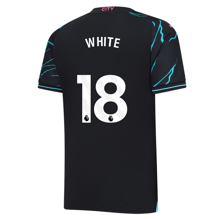 メンズフットボールエレン・ホワイト#18濃紺サードユニフォームシャツ2023/24ジャージーユニフォーム
