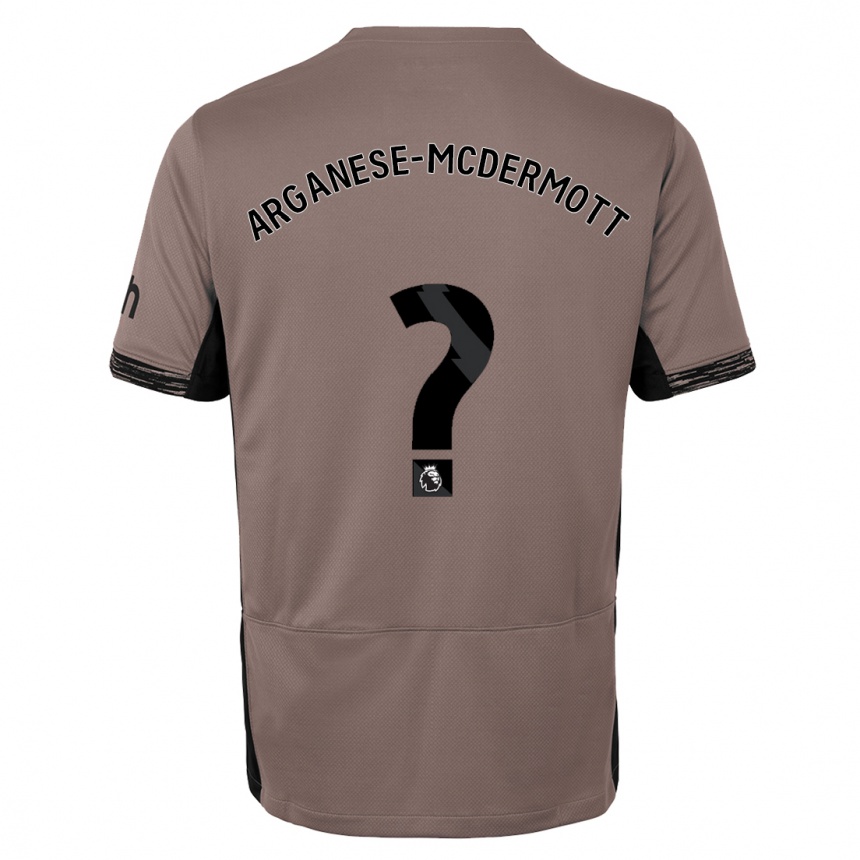 メンズフットボールペレ・アルガネーゼ・マクダーモット#0ダークベージュサードユニフォームシャツ2023/24ジャージーユニフォーム