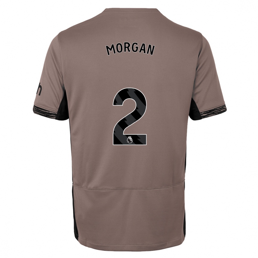 メンズフットボールエスター・モーガン#2ダークベージュサードユニフォームシャツ2023/24ジャージーユニフォーム