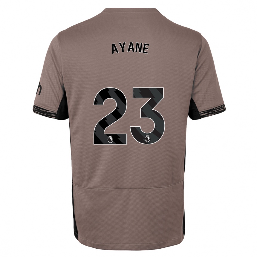 メンズフットボールローゼラ・アヤン#23ダークベージュサードユニフォームシャツ2023/24ジャージーユニフォーム