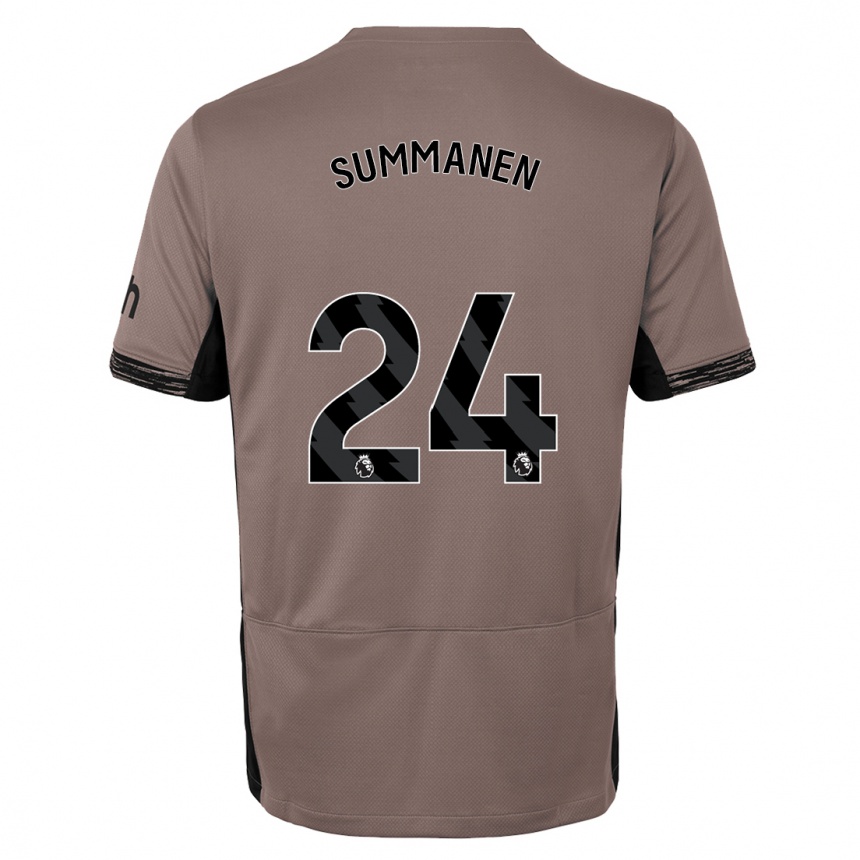 メンズフットボールエヴェリーナ・スマネン#24ダークベージュサードユニフォームシャツ2023/24ジャージーユニフォーム