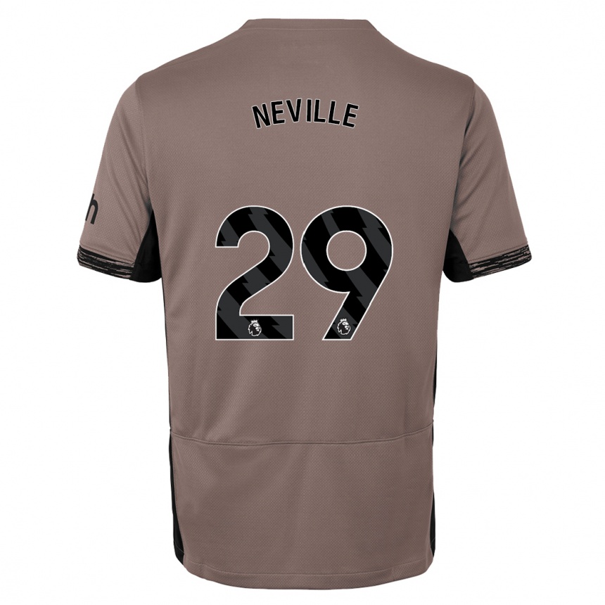 メンズフットボールアシュリー・ネヴィル#29ダークベージュサードユニフォームシャツ2023/24ジャージーユニフォーム