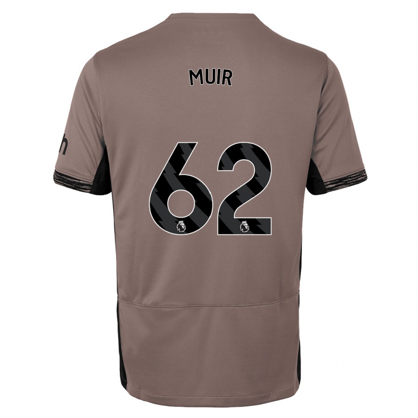 メンズフットボールマークス・ミュアー#62ダークベージュサードユニフォームシャツ2023/24ジャージーユニフォーム