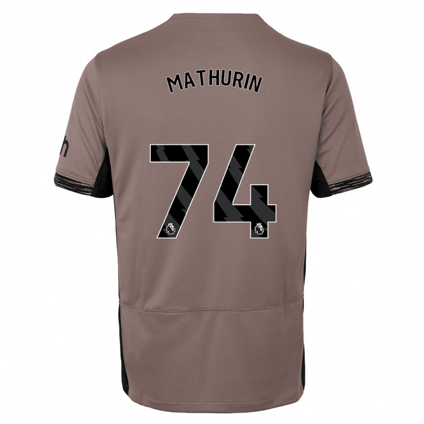 メンズフットボールロショーン・アンドレ・マチュリン#74ダークベージュサードユニフォームシャツ2023/24ジャージーユニフォーム
