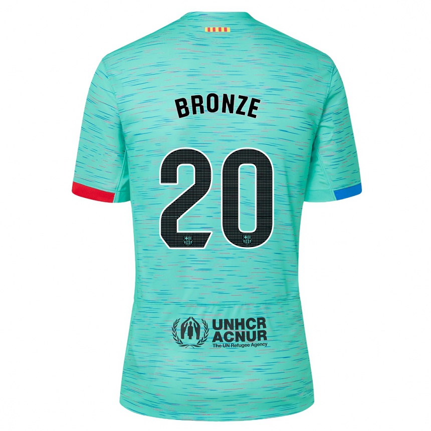 メンズフットボールルーシー・ブロンズ#20ライトアクアサードユニフォームシャツ2023/24ジャージーユニフォーム