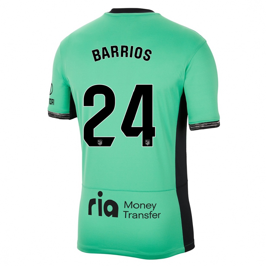 メンズフットボールパブロ・バリオス#24スプリンググリーンサードユニフォームシャツ2023/24ジャージーユニフォーム