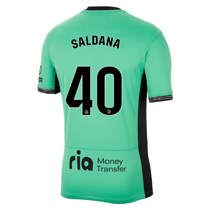 メンズフットボールホセ・サルダナ#40スプリンググリーンサードユニフォームシャツ2023/24ジャージーユニフォーム
