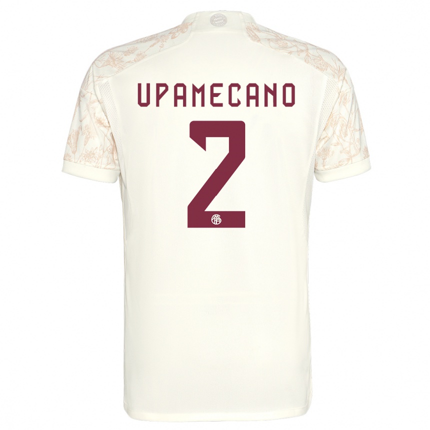 メンズフットボールダヨ・ウパメカノ#2オフホワイトサードユニフォームシャツ2023/24ジャージーユニフォーム