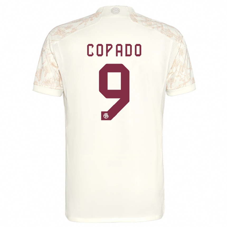 メンズフットボールルーカス・コパド#9オフホワイトサードユニフォームシャツ2023/24ジャージーユニフォーム