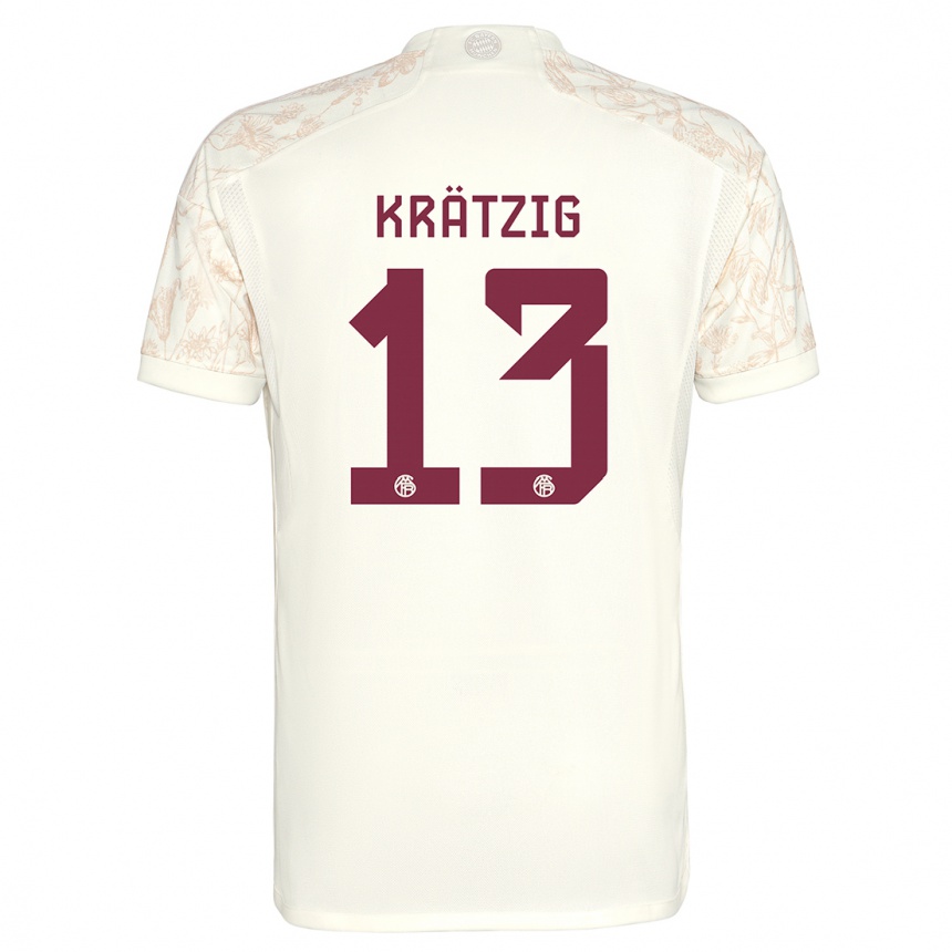 メンズフットボールフランス・クレツィヒ#13オフホワイトサードユニフォームシャツ2023/24ジャージーユニフォーム