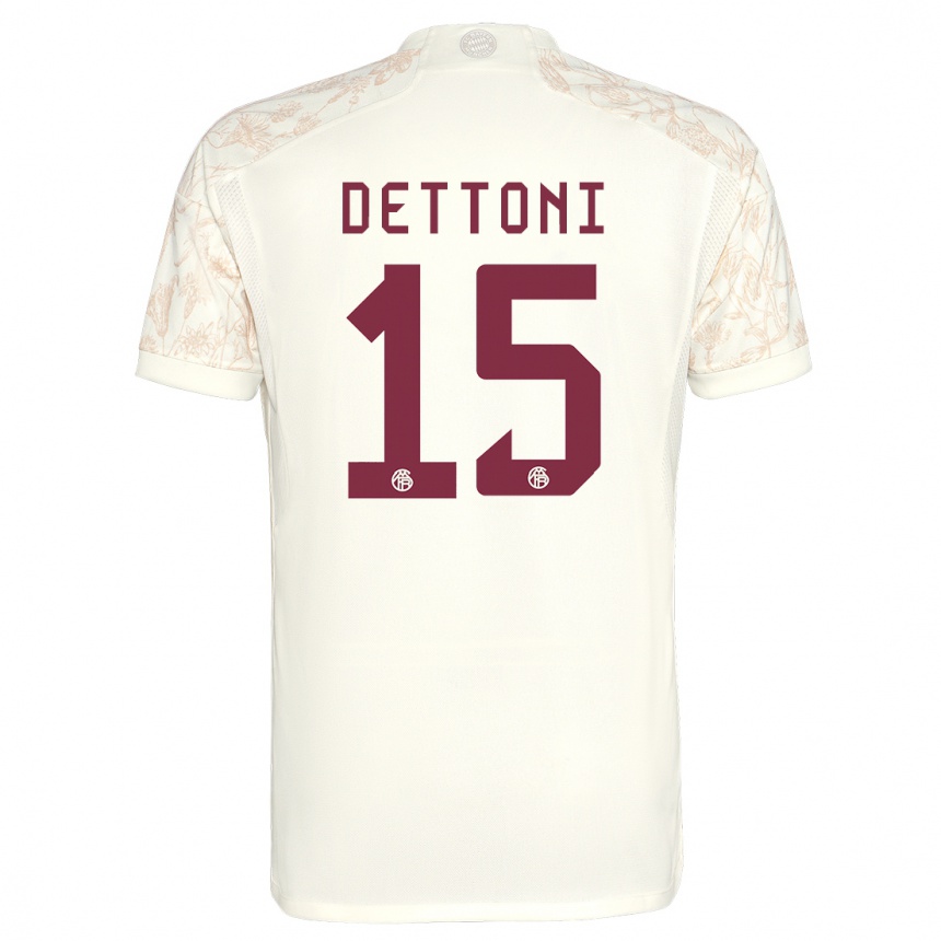 メンズフットボールグレイソン・デットーニ#15オフホワイトサードユニフォームシャツ2023/24ジャージーユニフォーム