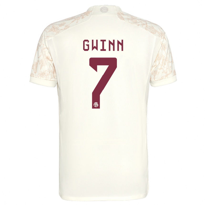 メンズフットボールジュリア・グヴィン#7オフホワイトサードユニフォームシャツ2023/24ジャージーユニフォーム