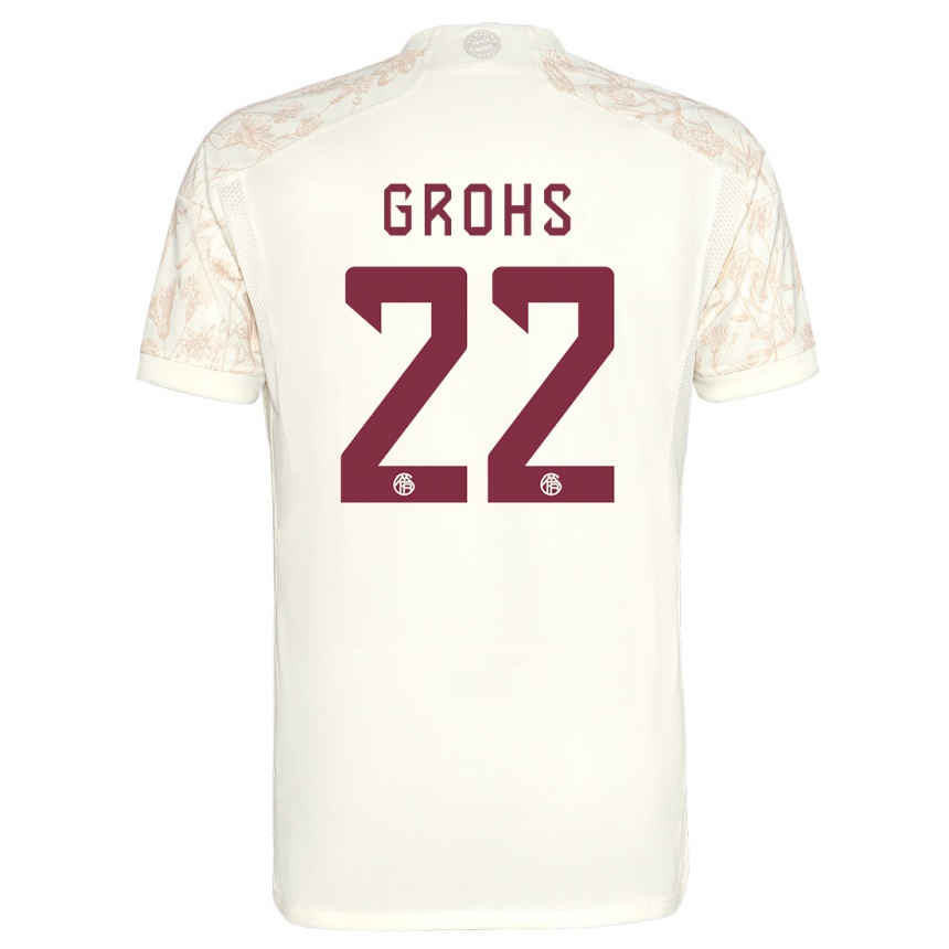 メンズフットボールマリア・ルイサ・グロース#22オフホワイトサードユニフォームシャツ2023/24ジャージーユニフォーム