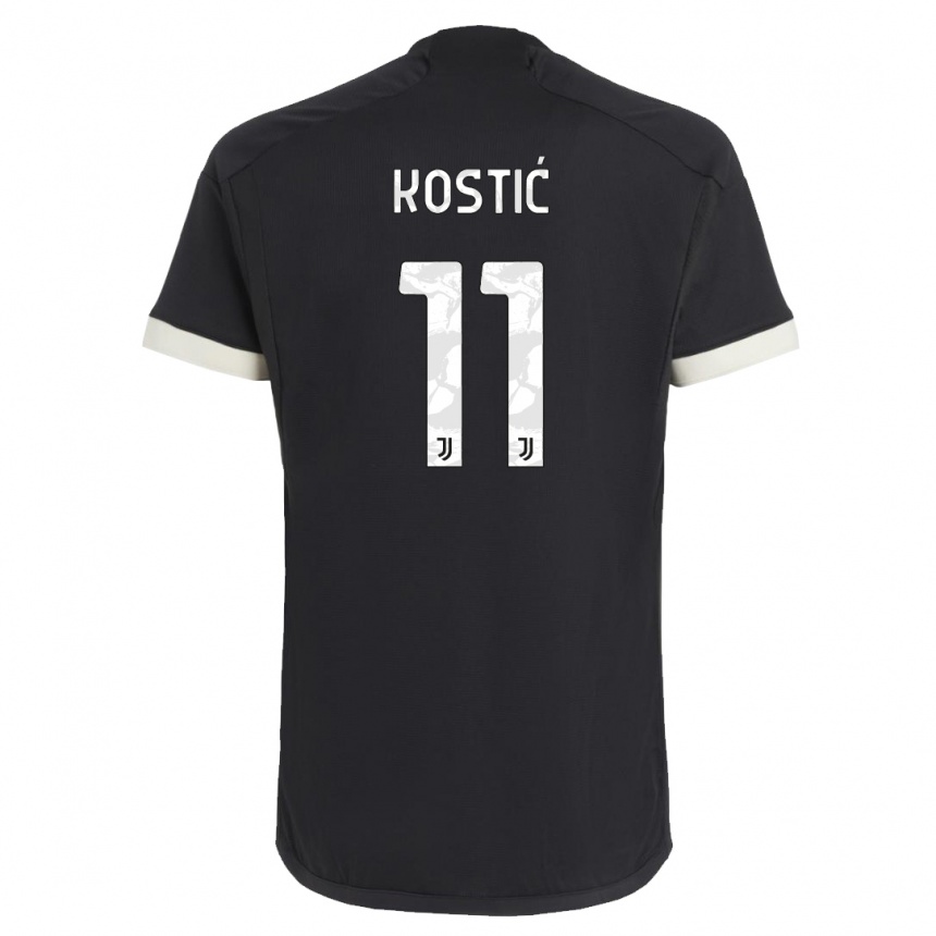 メンズフットボールフィリップ・コスティッチ#11黒サードユニフォームシャツ2023/24ジャージーユニフォーム