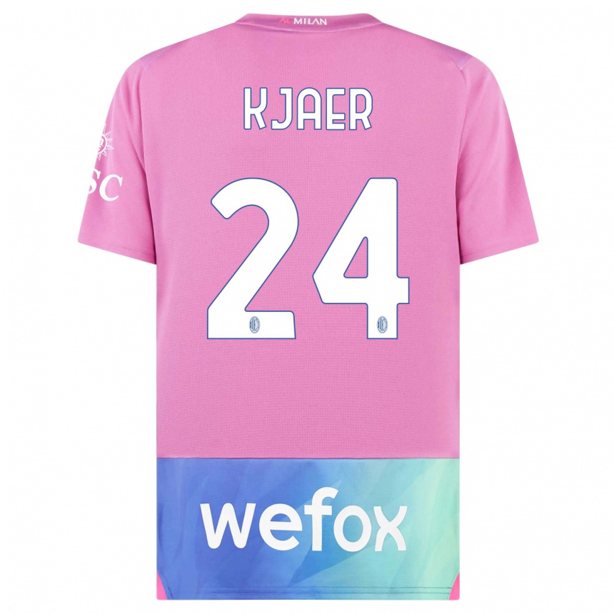 メンズフットボールシモン・ケアー#24ピンクパープルサードユニフォームシャツ2023/24ジャージーユニフォーム