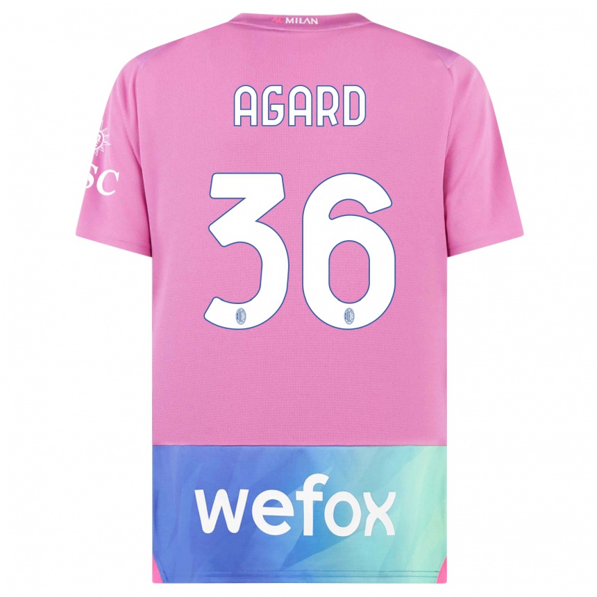 メンズフットボールローラ・アガード#36ピンクパープルサードユニフォームシャツ2023/24ジャージーユニフォーム