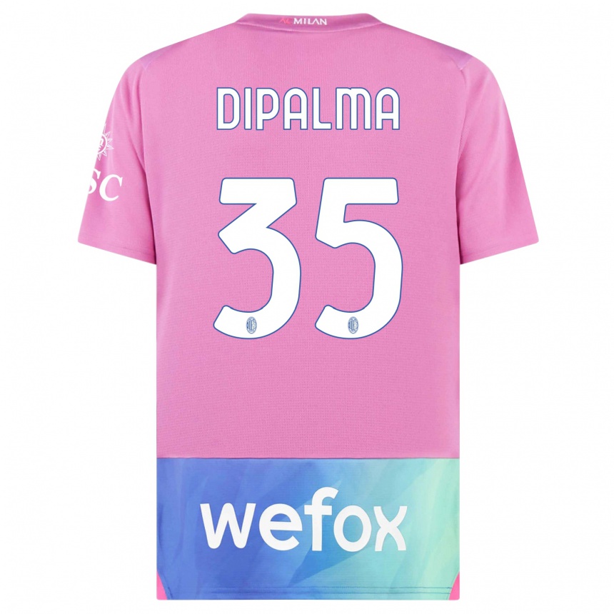 メンズフットボールマッテオディパルマ#35ピンクパープルサードユニフォームシャツ2023/24ジャージーユニフォーム