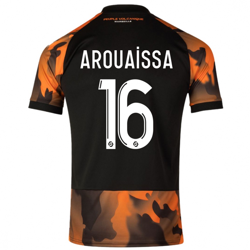 メンズフットボールイネス・アルアイサ#16ブラックオレンジサードユニフォームシャツ2023/24ジャージーユニフォーム
