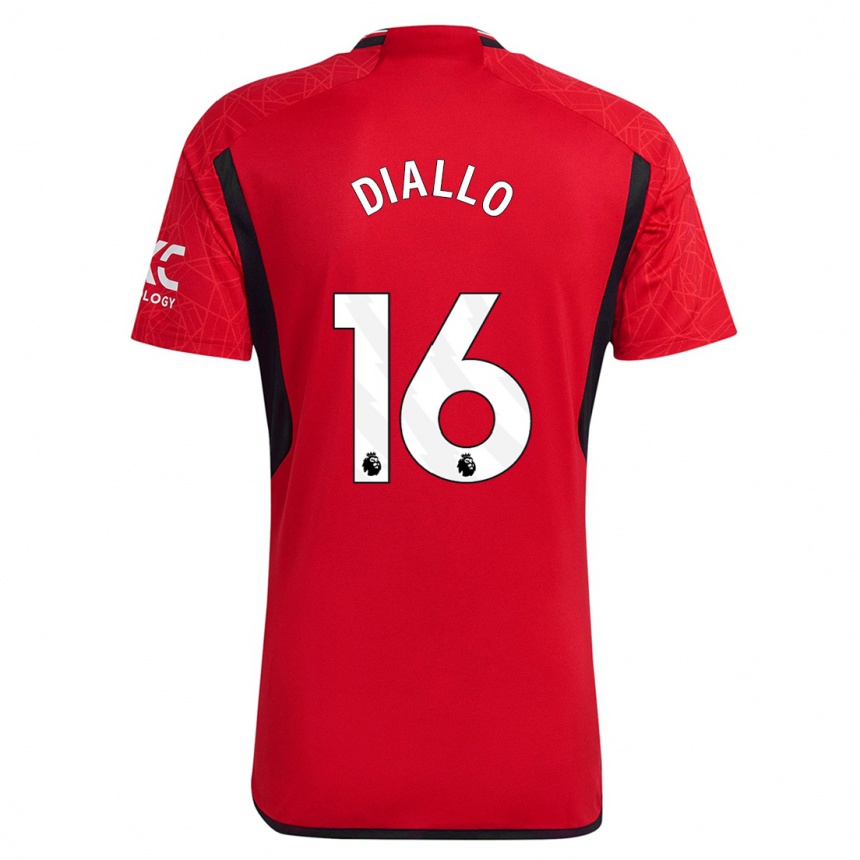 レディースフットボールアマド・トラオレ#16赤ホームシャツ2023/24ジャージーユニフォーム