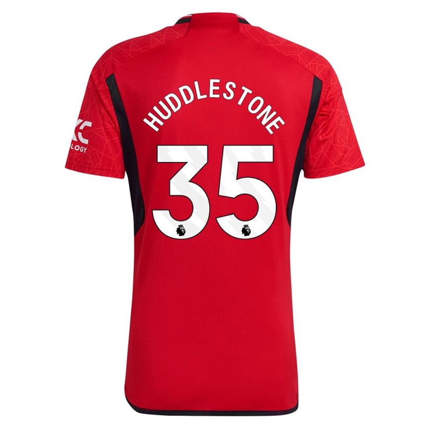 レディースフットボールトム・ハドルストーン#35赤ホームシャツ2023/24ジャージーユニフォーム